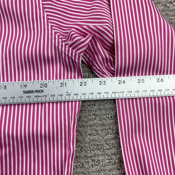 Robert Graham X Shirt Men Medium M Pink White Striped Button Up Long Sleeve - Picture 11 of 12